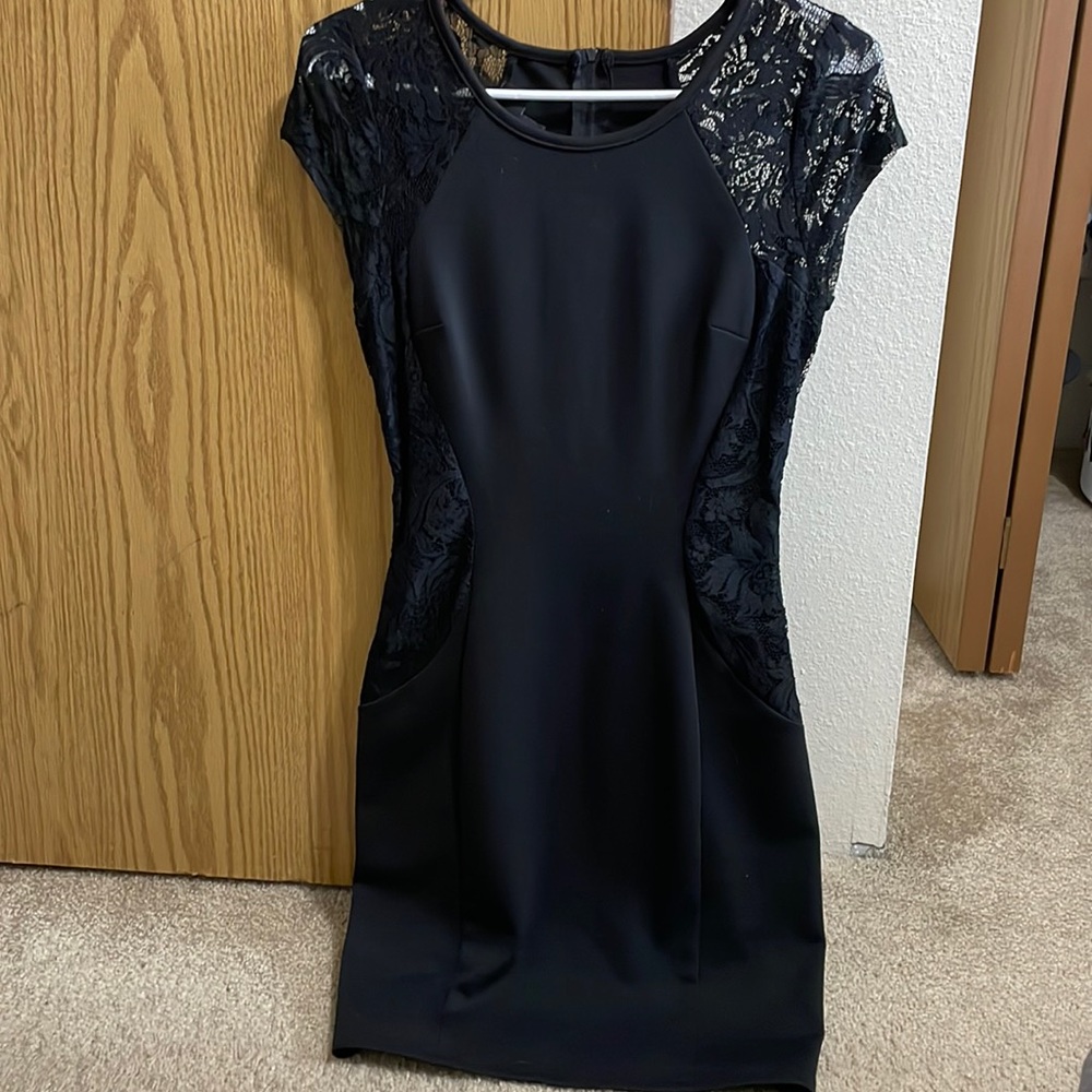 Black floral dress